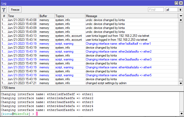 Mereset Nama Interface Dan Mac Address Mikrotik Ke Default Secara Otomatis