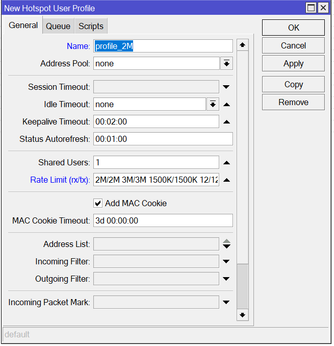 membuat user profile hotspot